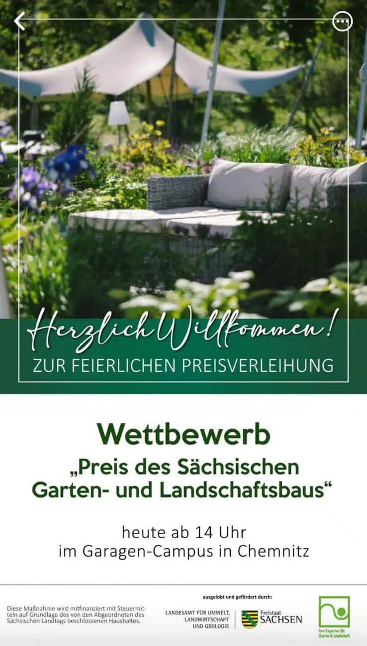 Preis des Sächsischen Garten- und Landschaftsbaus Preis des Sächsischen Garten- und Landschaftsbaus